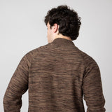 1897 Original ¼ Mock Neck Button Sweater for Men in Brown