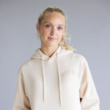 1897 Active Wisconsin Embroidered Hoodie for Women in Cream