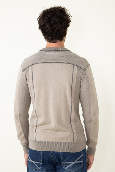 1897 Original 1/4 Zip Mock Neck Sweater for Men in Oatmeal