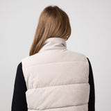 Waffle Corduroy Puffer Vest for Women in Atmosphere