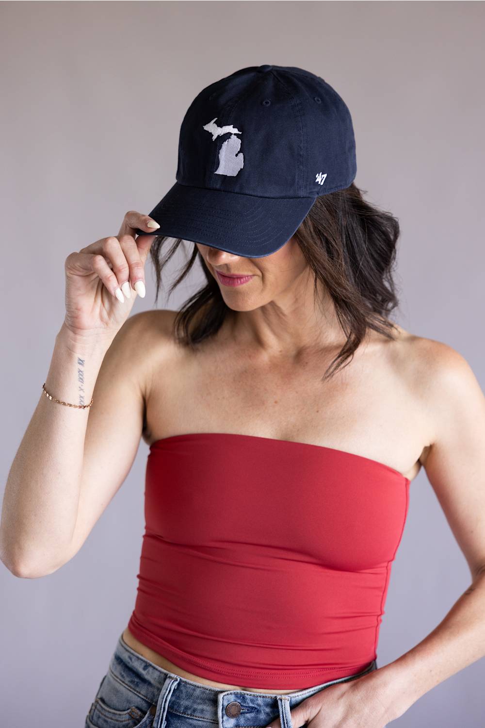 47 Michigan Icon Clean Up Hat in Navy | XST-RGW26GWSNL-NY