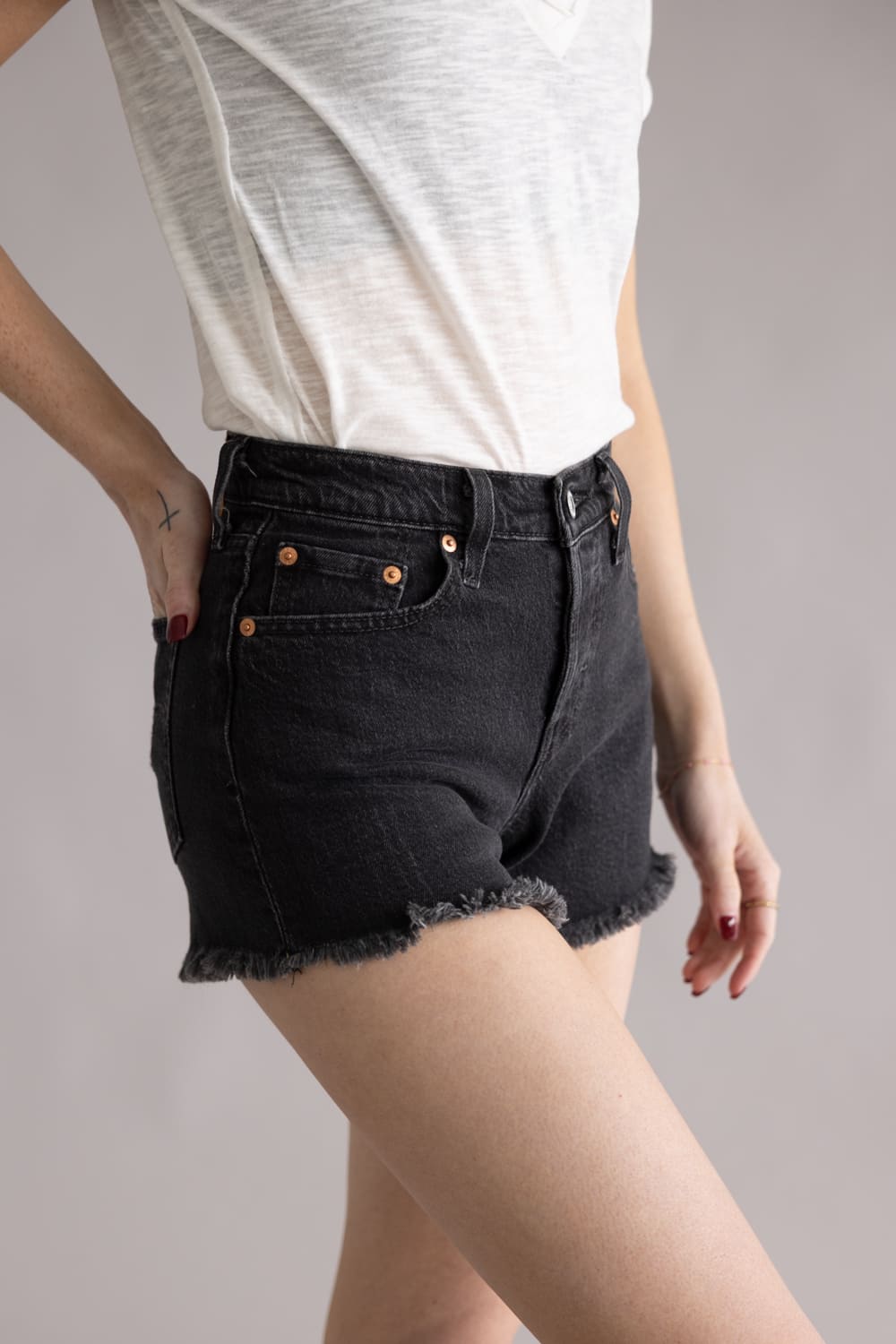 Levi’s 501 Curve Denim Shorts for Women in Black