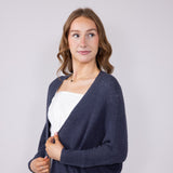 Shaker Stitch Cardigan for Women in Indigo