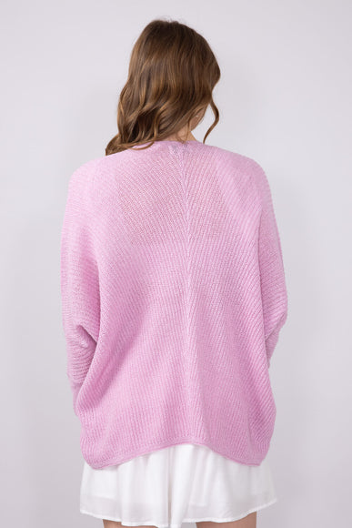 Shaker Stitch Cardigan for Women in Pink
