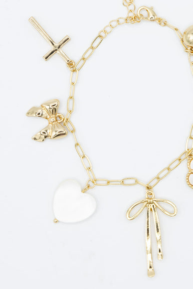 7 Charm Bracelet in Gold