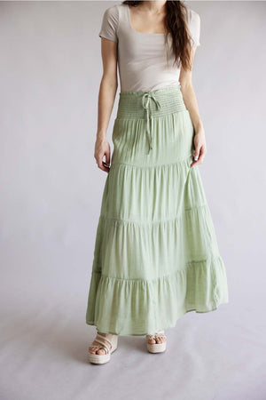 Love Tree Tiered Tie Waist Maxi Skirt for Women – Glik's Love Tree Tiered Tie Waist Maxi Skirt for Women – Glik's