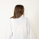 ACOA Oversized Gauze Boyfriend Shirt for Women in White