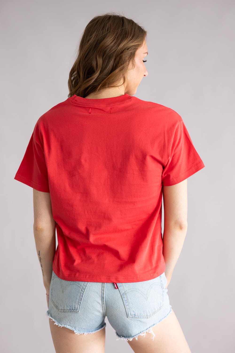 Simply Southern Love Patch T-Shirt for Women in Red