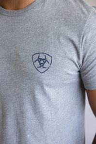 Ariat Iron Ranch T-Shirt for Men in Graphite Heather 