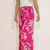 Angie Clothing Split Tropical Beach Pants for Women in Pink