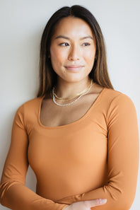 Triple Pearl Necklace in Gold