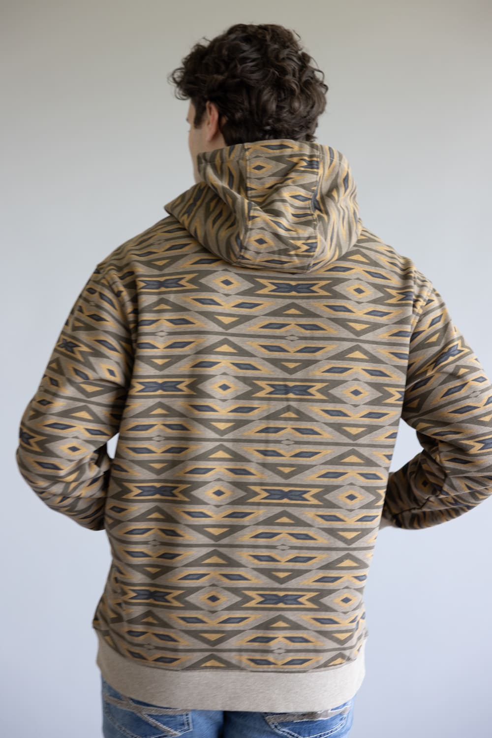Ariat All Over Print Hoodie for Men in Khaki