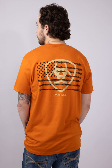Ariat Barb Shield T-Shirt for Men in Rust