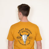 Ariat Bison Skull T-Shirt for Men in Buckhorn Orange