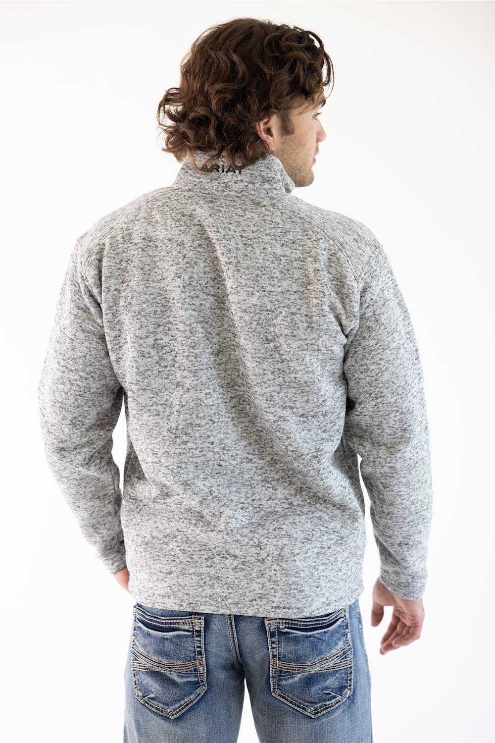Ariat Caldwell 1/4 Zip Sweater for Men in Nulla Heather | 10079250-NULLA HEATHER