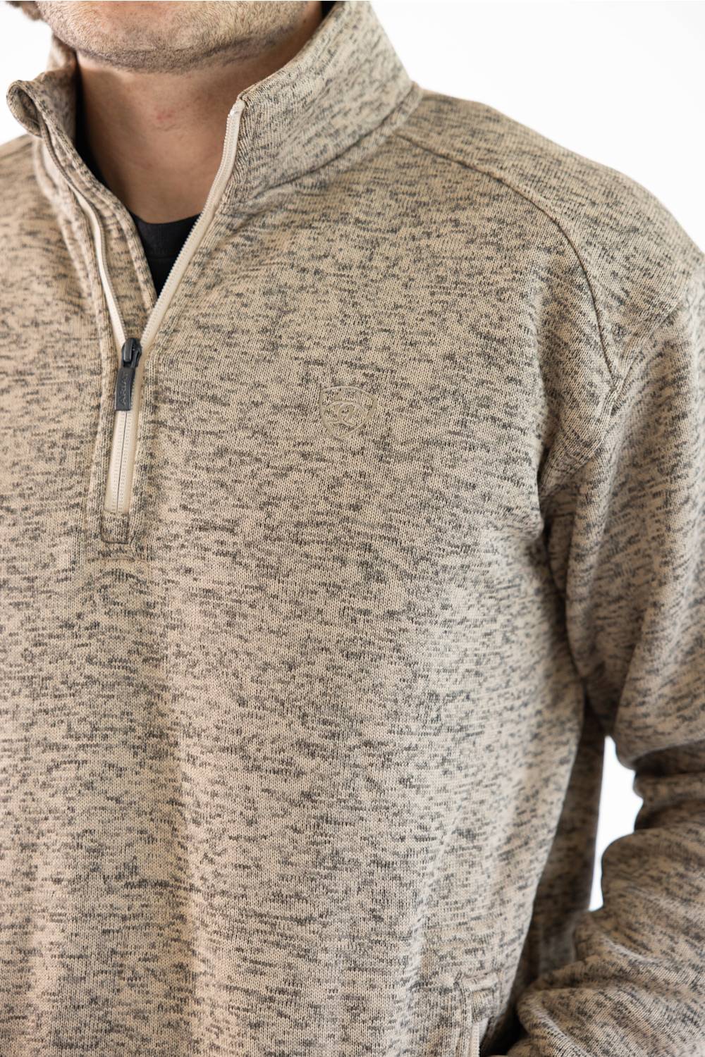 Ariat Caldwell 1/4 Zip Sweater for Men in Savannah Tan | 10079435-SAVANNAH TAN