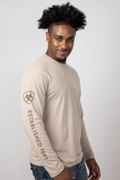 Ariat Elevated V2 Long Sleeve T-Shirt for Men in Brown
