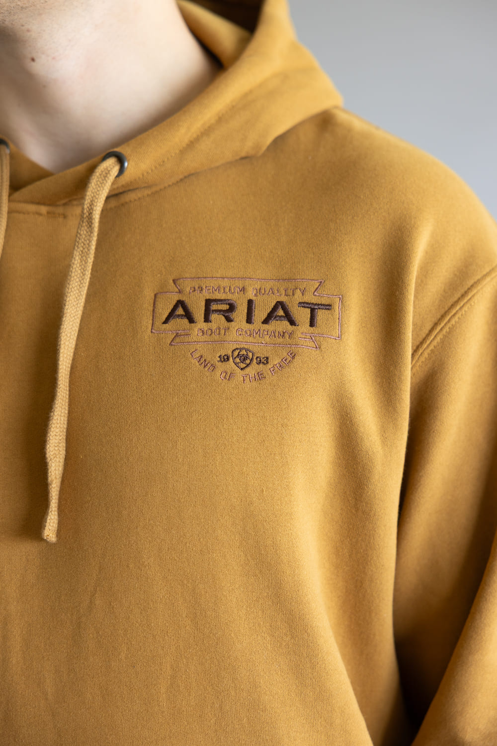 Ariat Embroidered Southwest Buckle Hoodie for Men in Brown