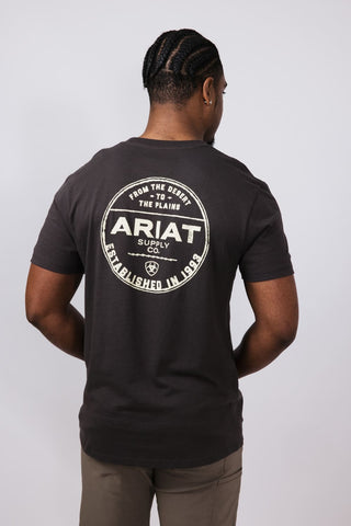 Ariat Explore Circle T-Shirt for Men in Vintage Black