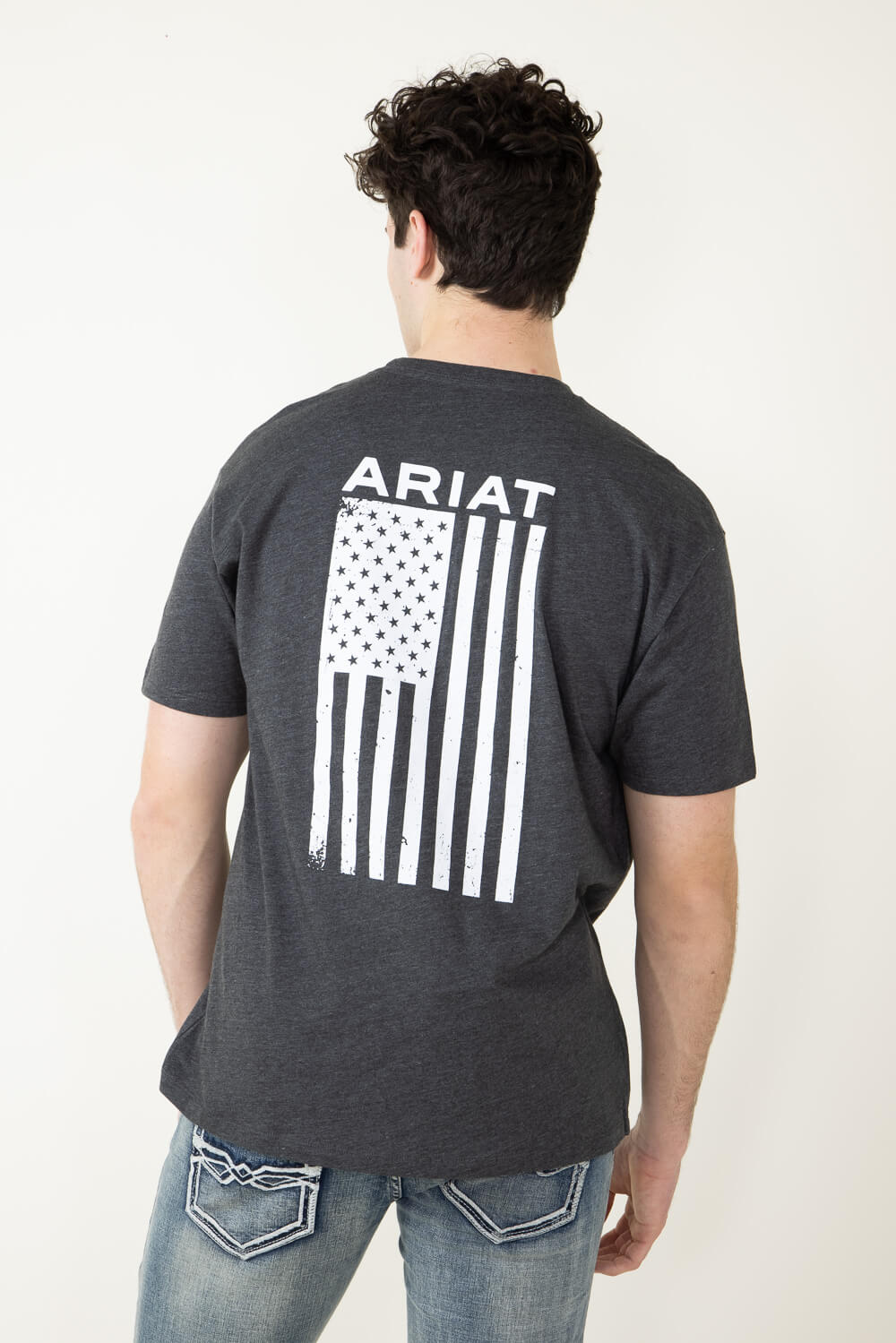 Ariat Freedom T-Shirt for Men in Charcoal Grey | 10025209-CHARCOAL