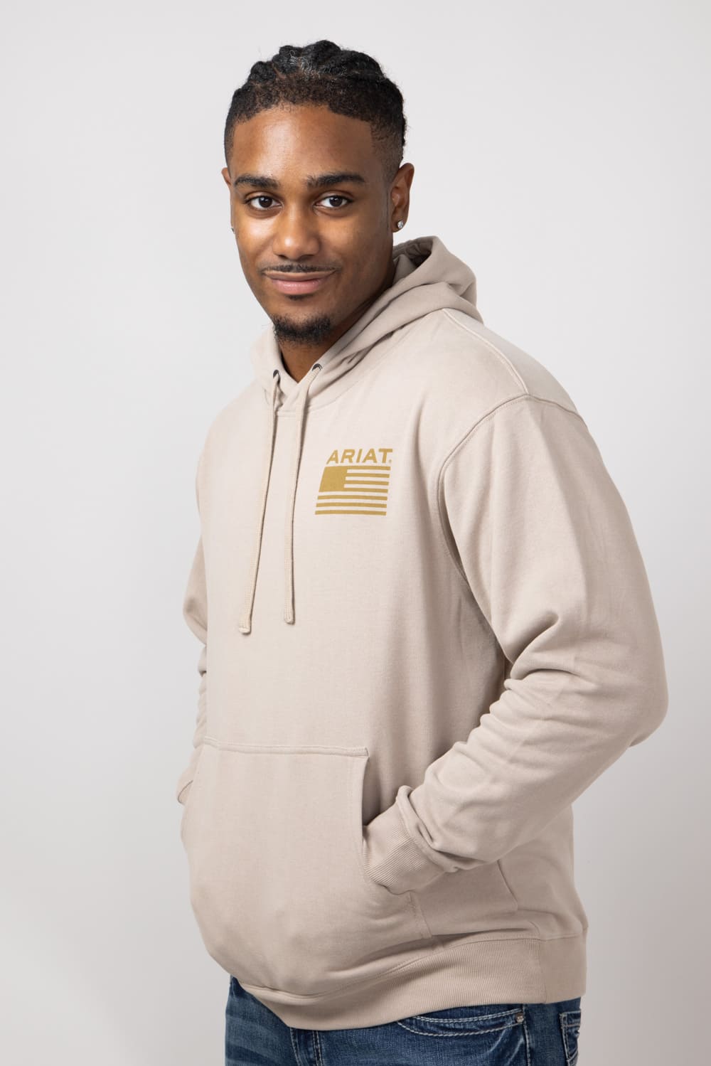 Ariat Camo Hex Hoodie for Men in Beige 10052460 BEIGE Glik s