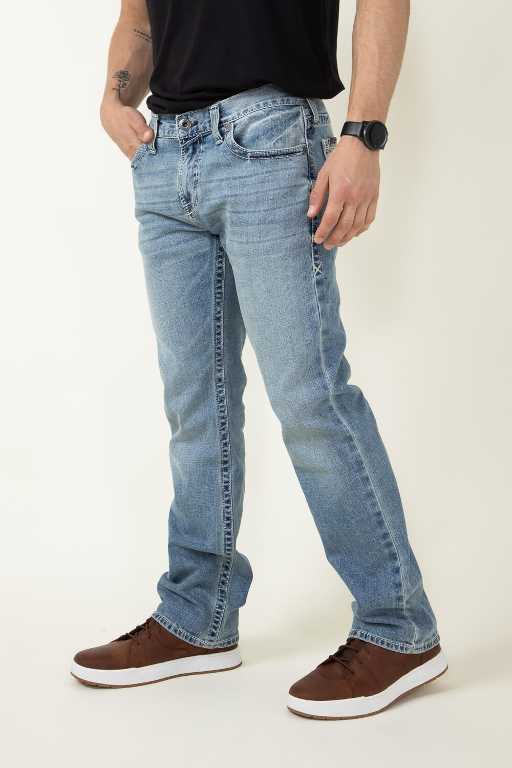 Ariat M7 Rocker Stretch Stirling Stackable Straight Leg Jeans for Men 