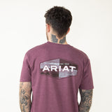 Ariat Quadrant T-Shirt for Men in Burgundy Heather Red