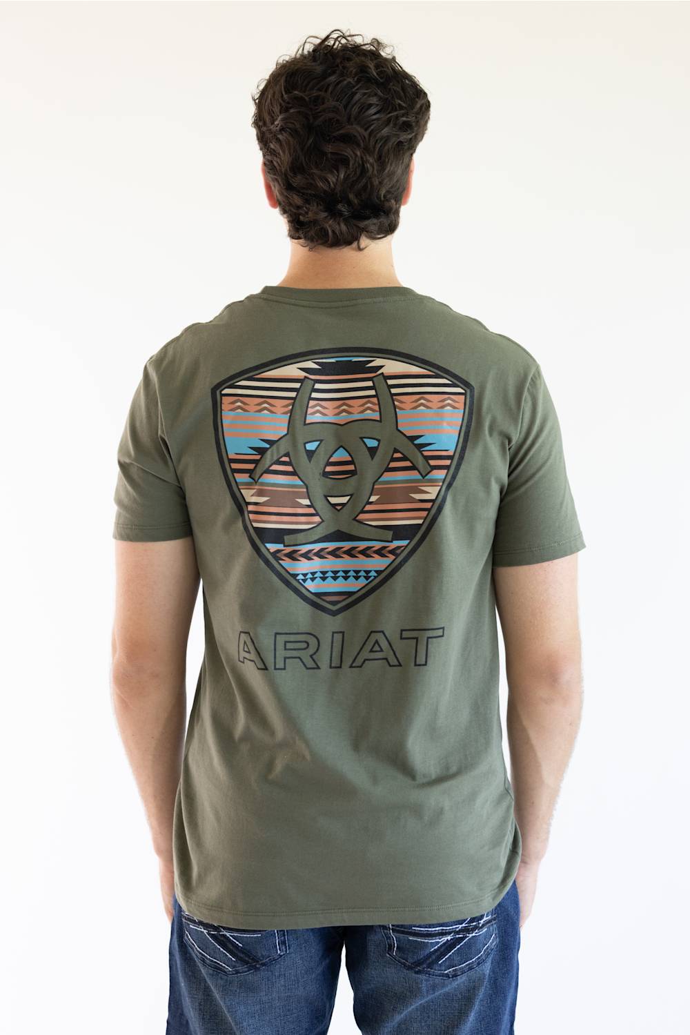 Ariat Rust Serape Shield T-Shirt for Men in Grape Leaf | 10079616-GRAPE LEAF