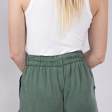 Tencel Drawstring Shorts for Women in Pine