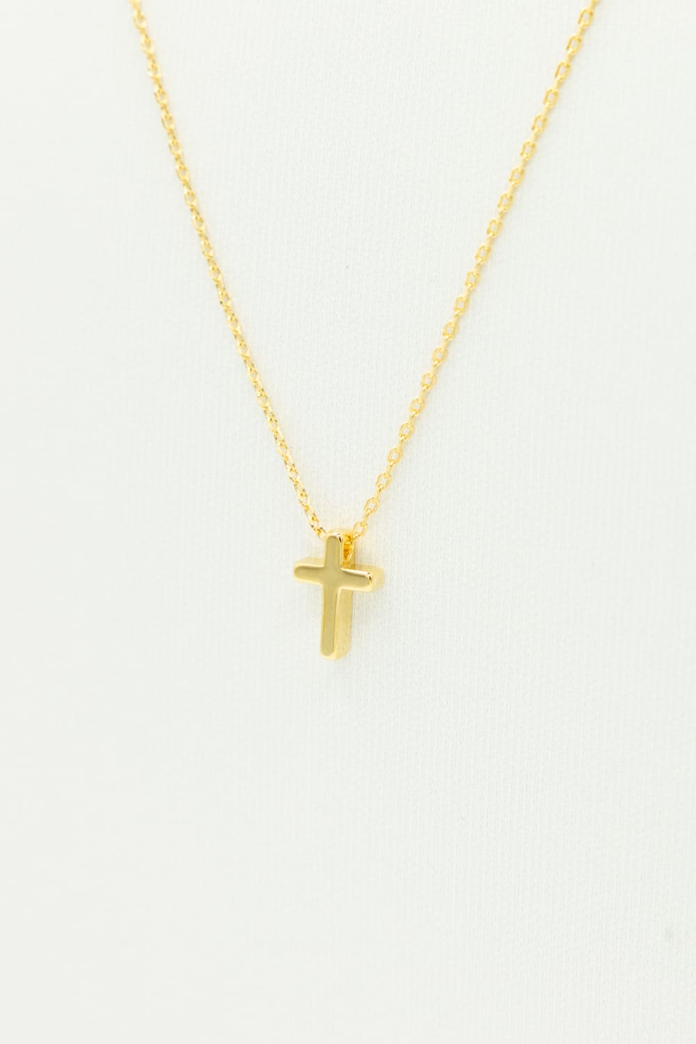 Dainty Cross Necklace in Gold