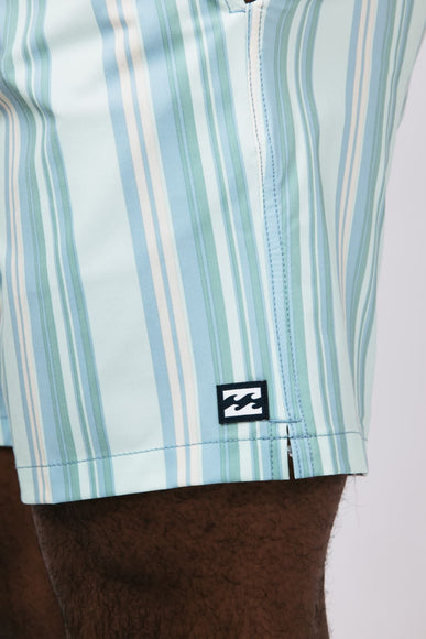 Billabong Good Times Lay Back Striped Shorts for Men in Seafoam