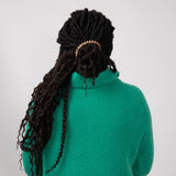 Miracle Basic Ribbed Turtleneck Sweater for Women in Green