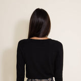 Basic Long Sleeve Top for Women in Black