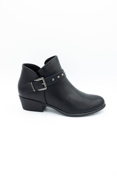 Berness Kashvi Buckle Booties for Women in Black