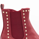 Berness Kira Booties for Women in Burgandy Red