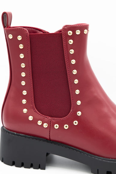 Berness Kira Booties for Women in Burgandy Red