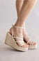 Berness Ralphine Toe Ring Espadrille Wedges for Women in Beige