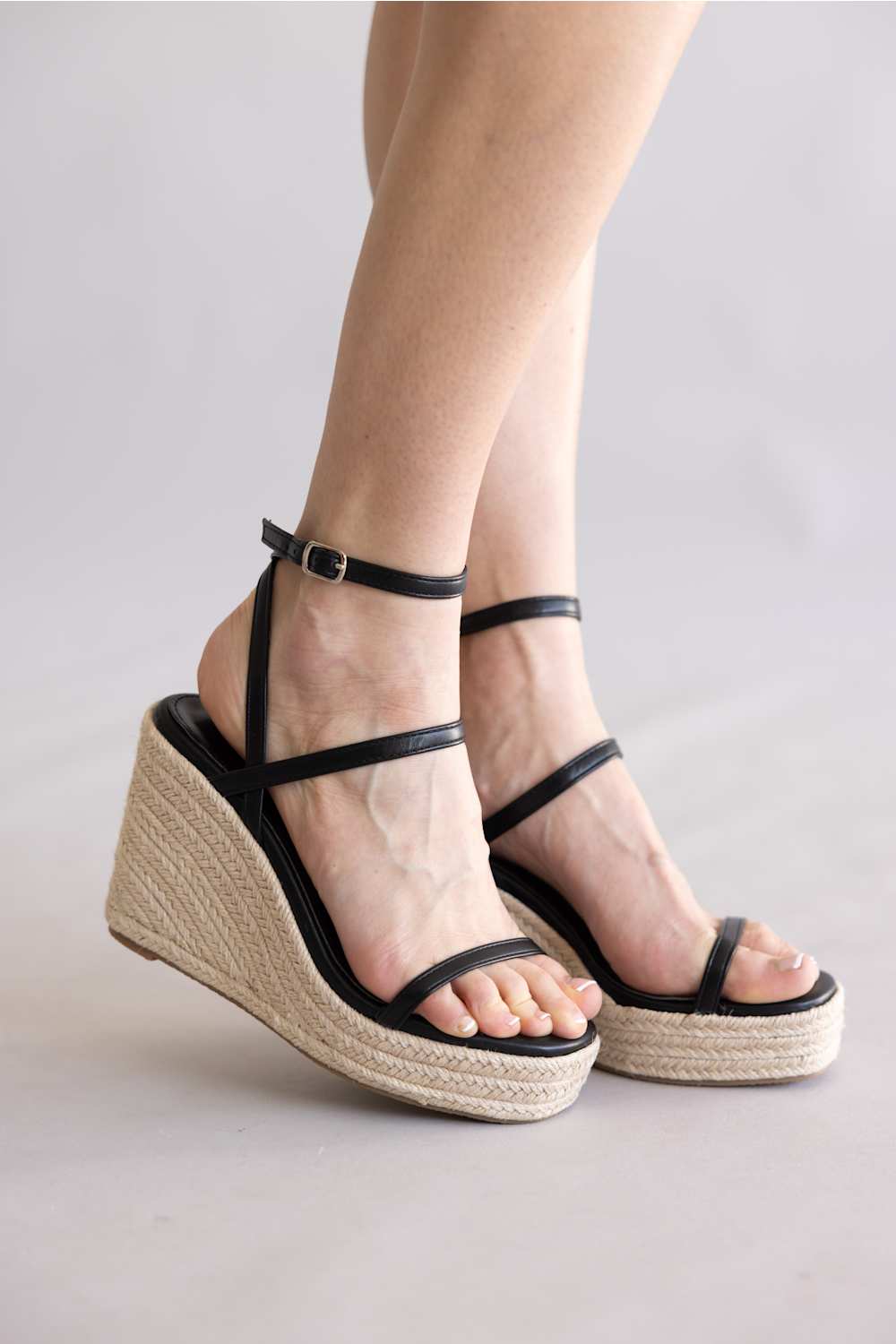Berness Rosie Espadrille Wedges Black 