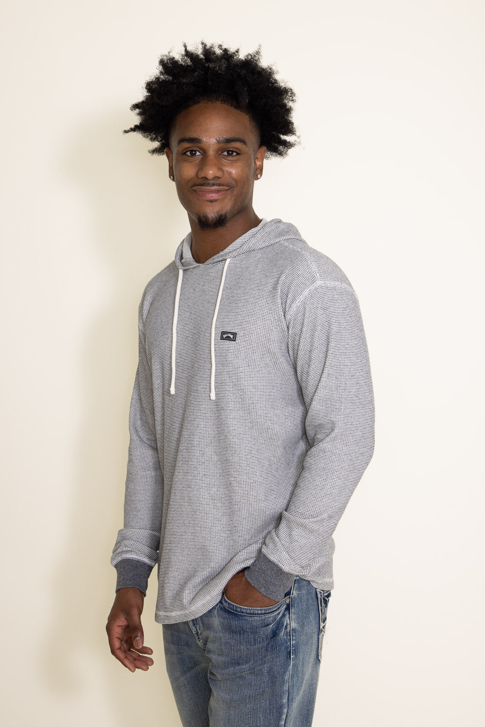 Billabong Keystone Pullover Thermal Hoodie for Men in Oat