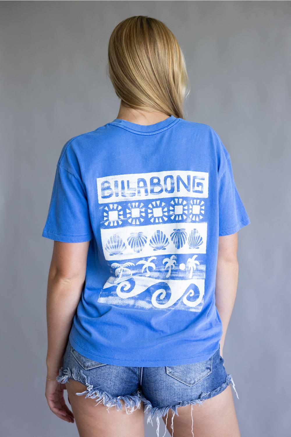 Billabong Somewhere Close Graphic T-Shirt for Women in Blue