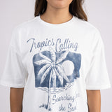 Billabong This Sun Time Oversized Graphic T-Shirt for Women in Salt Crystal