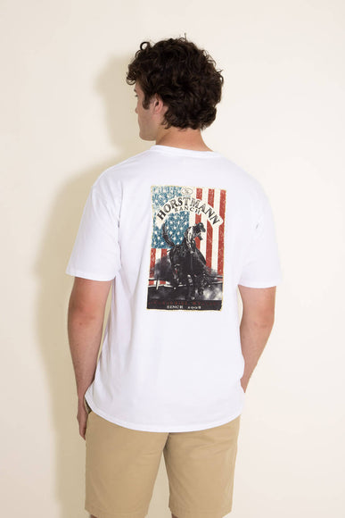 Horstmann Ranch H6 Anarchy US Flag T-Shirt for Men in White