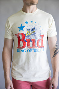 Budweiser Eagle & Stars T-Shirt for Men in Natural