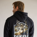Busch Buck Shield Graphic Sweatshirt for Men in Black