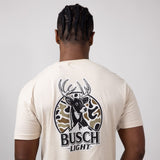 Busch Camo Can Deer T-Shirt for Men in Sand