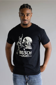 Busch Light Cowboy Mesa T-Shirt for Men in Black
