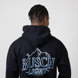 Busch Light Neon Logo Hoodie for Men in Black