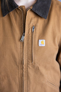 Carhartt Rugged Flex Canvas Detroit Jacket for Women in Carhartt Brown 
