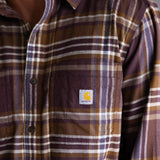 Carhartt Rugged Flex Relaxed Fit Midweight Flannel for Men in Dark Sepia