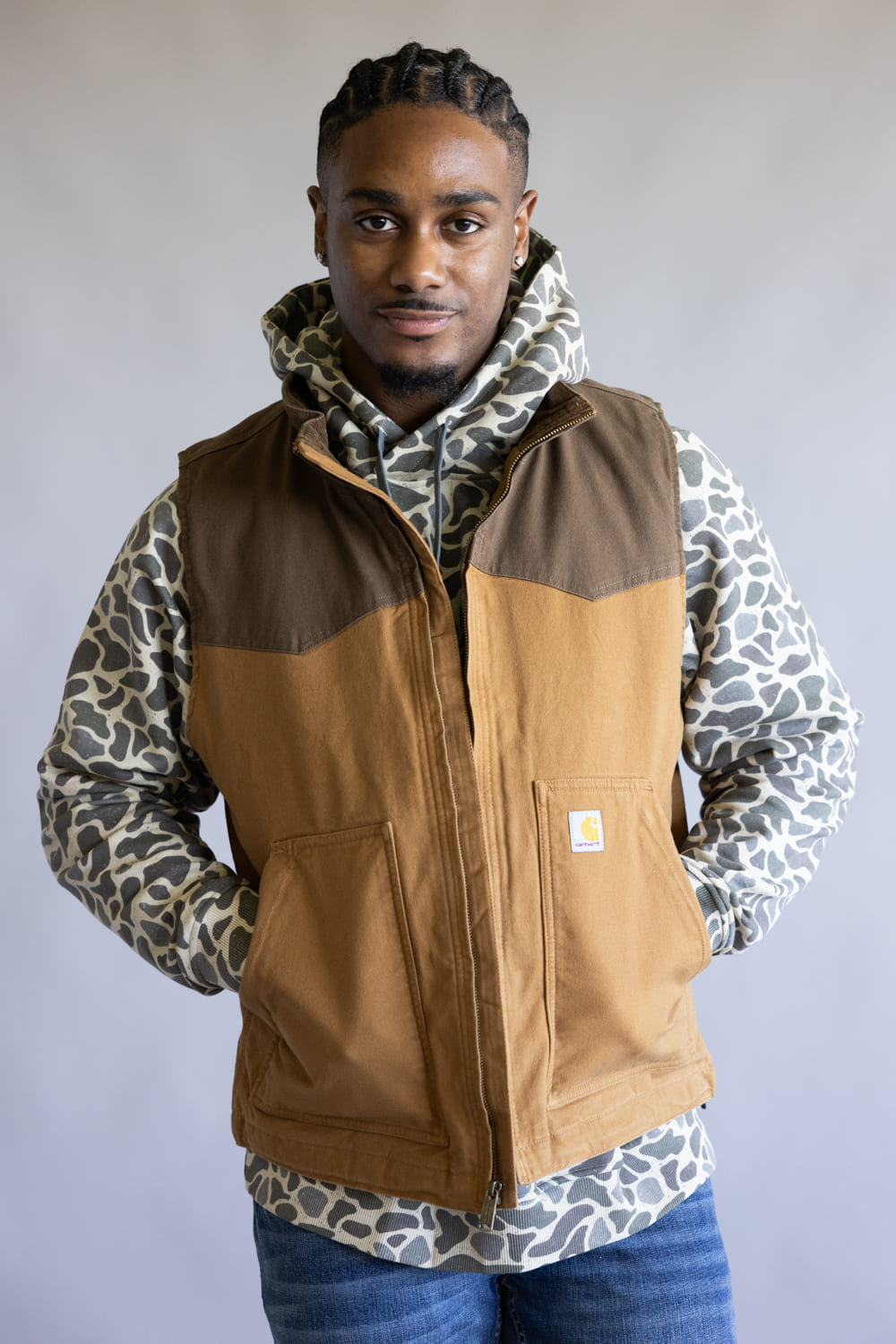 Carhartt Montana Duck Vest for Men in Carhartt Brown